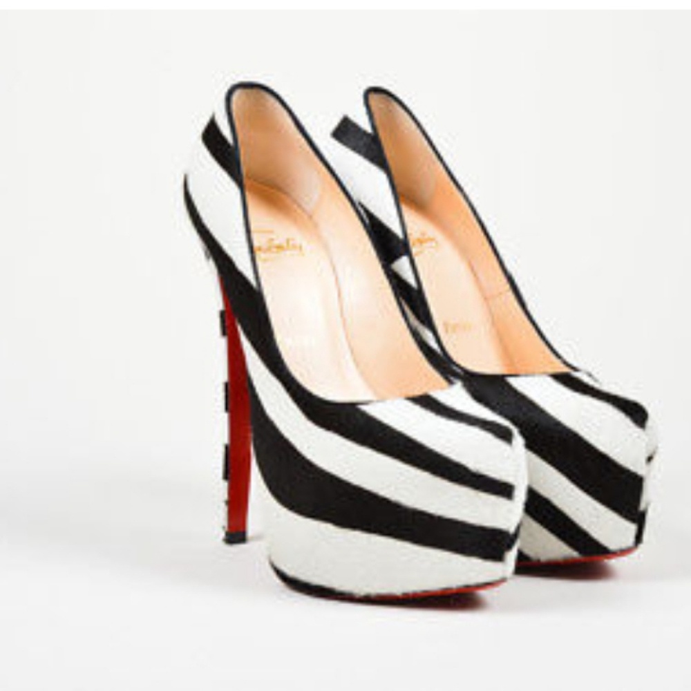 Christian Loubutin zebra print heels
